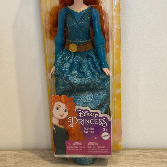 Disney Princess Merida Brave Doll Red Hair Teal Dress Matte Figure Gift Toy - Picture 3 of 11